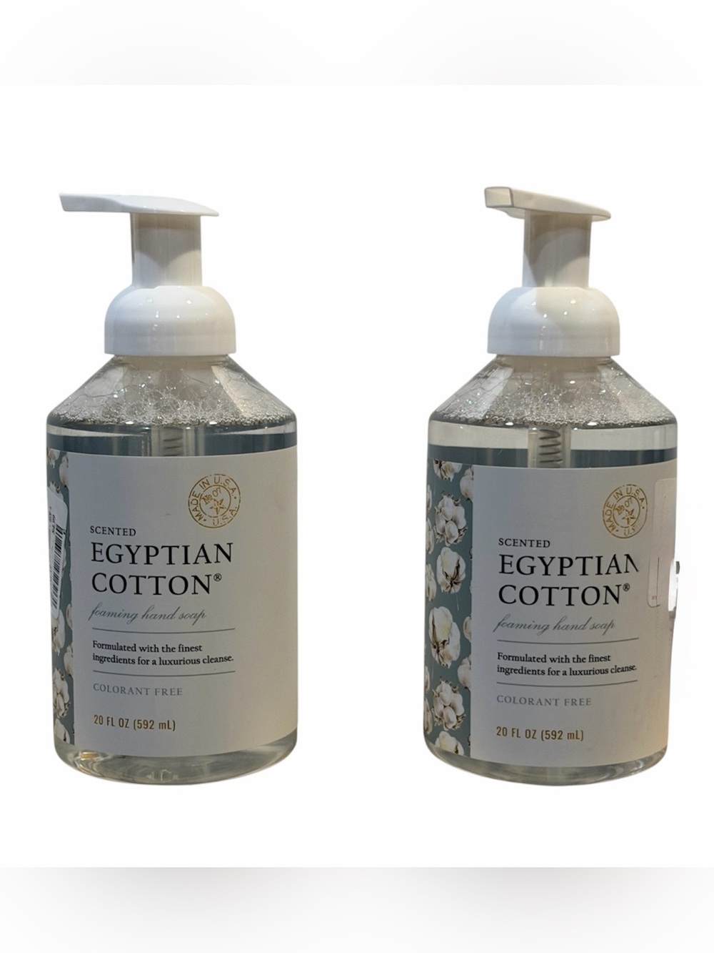 2 COMMONWEALTH SOAP CST EGYPTIAN COTTON w/ALOE Foam Hand Wash 20 oz ea